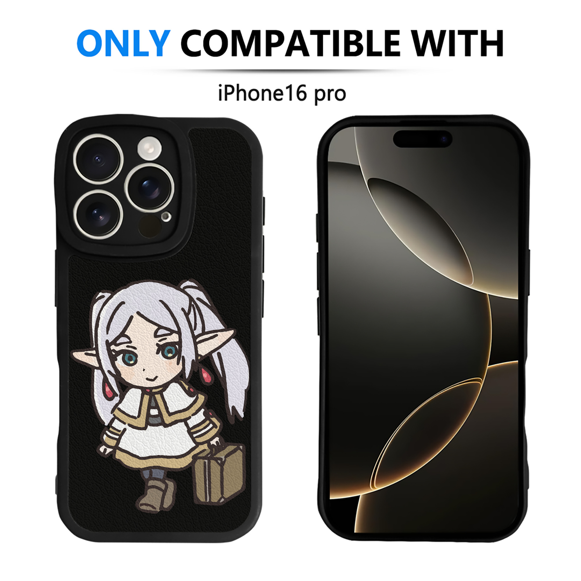 （画像用） 葬送のフリーレン Frieren 【iPhone 16シリーズ対応】シリコンスマホケース（レザー調） 材質：シリコン